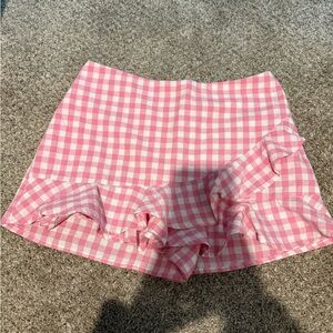 La Hearts Pink Gingham Skirt